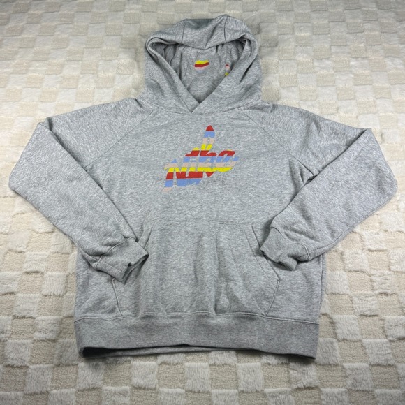Nike Tops - Nike Women's Small Gray Hoodie with‎ Rainbow Graphic